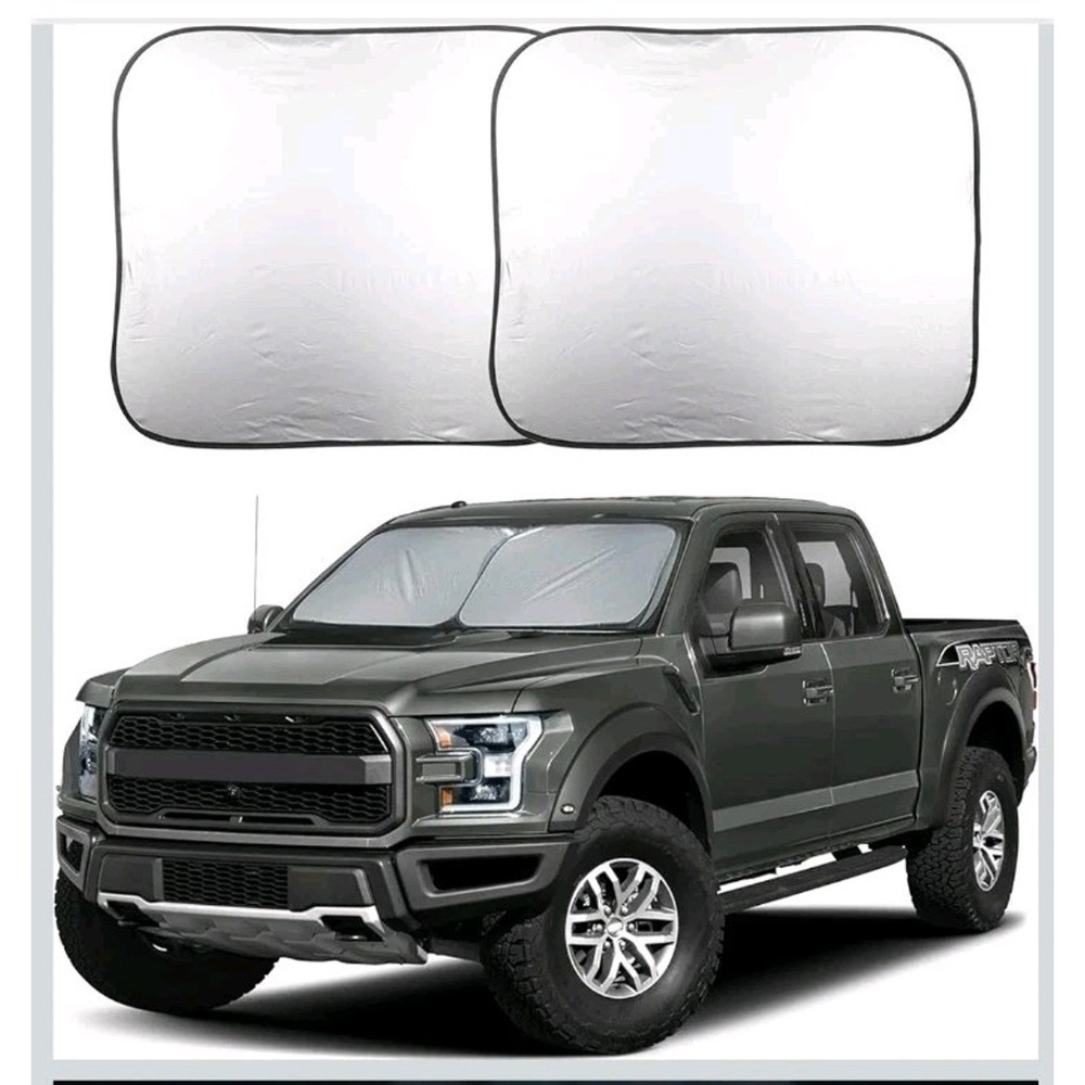 EcoNour 2-Piece Truck Sun Shade for Windshield, Truck Sun Protector Offers s25